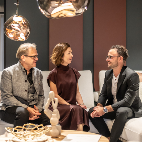 Familie Böck im Gespräch.